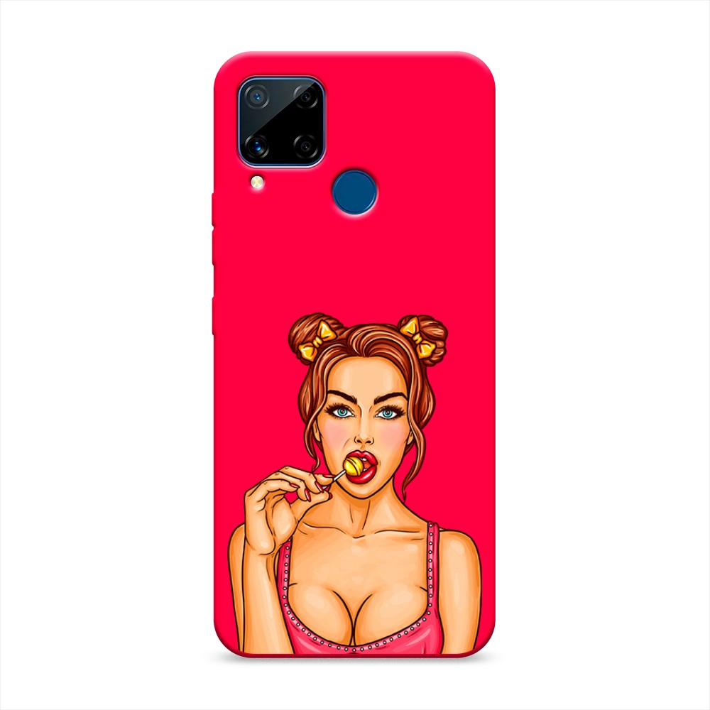 

Чехол Awog на Realme C15 "Вкусный леденец", Разноцветный