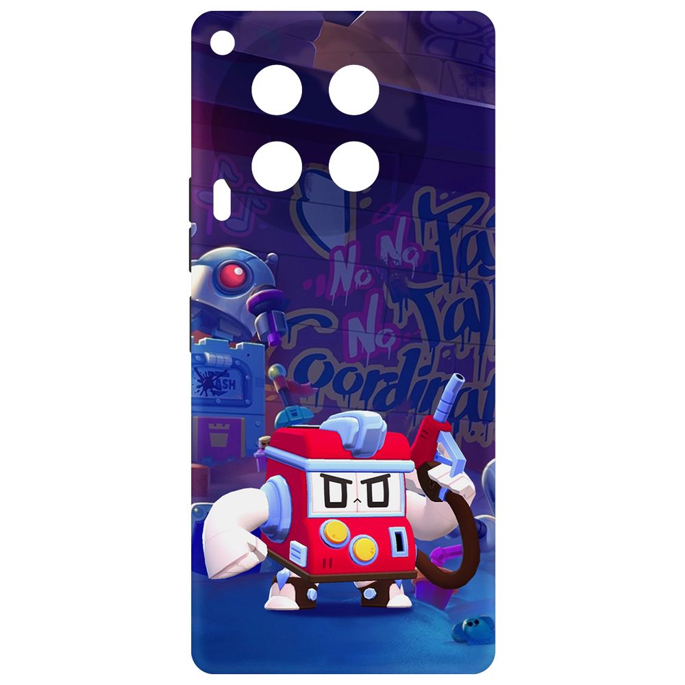 

Чехол-накладка Krutoff Soft Case Brawl Stars - V8-БИТ для TECNO Camon 30 черный