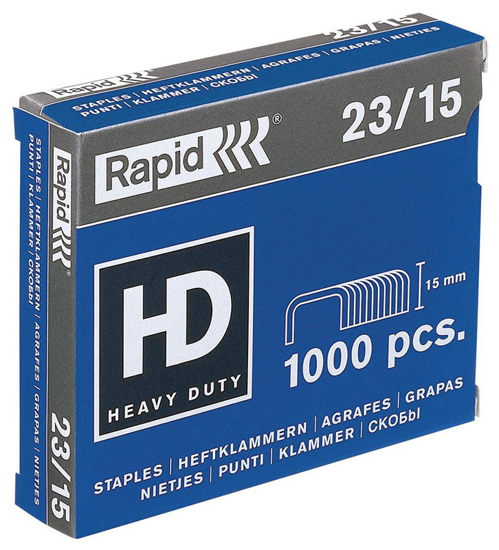

Скобы Rapid HD, 23/15, гальванизированные, 1М 23/15