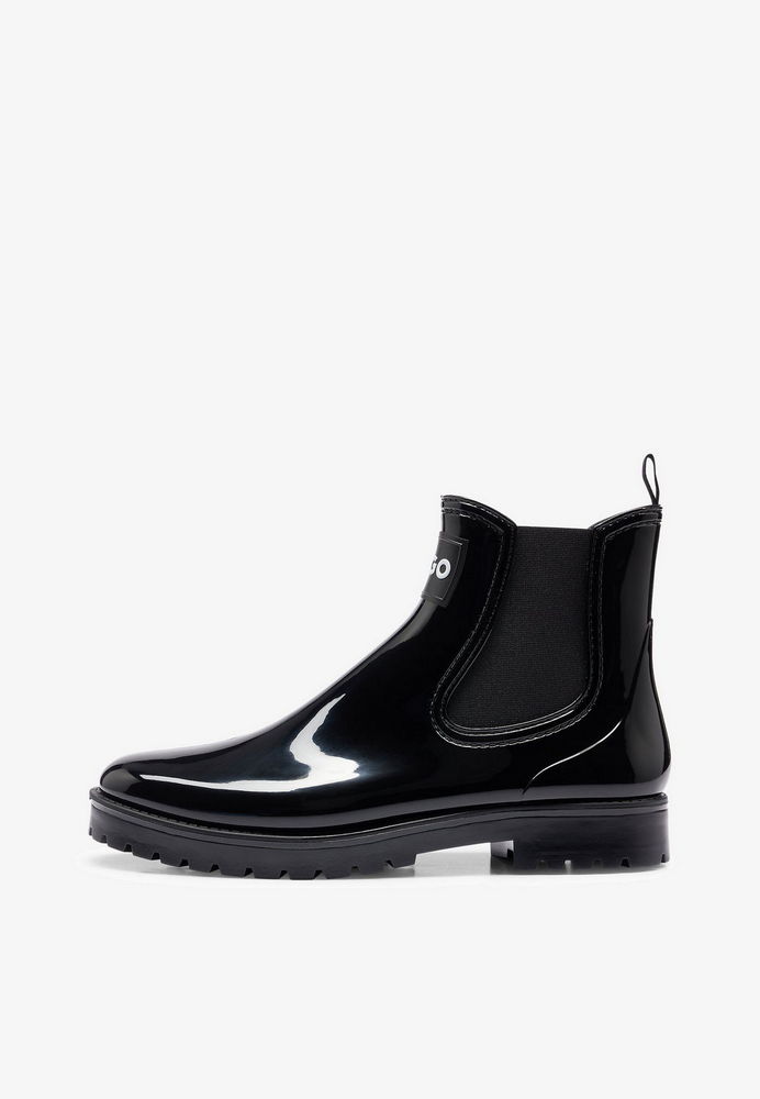 

Резиновые ботинки женские HUGO BOSS HU711N031 черные 40 EU, Черный, HU711N031