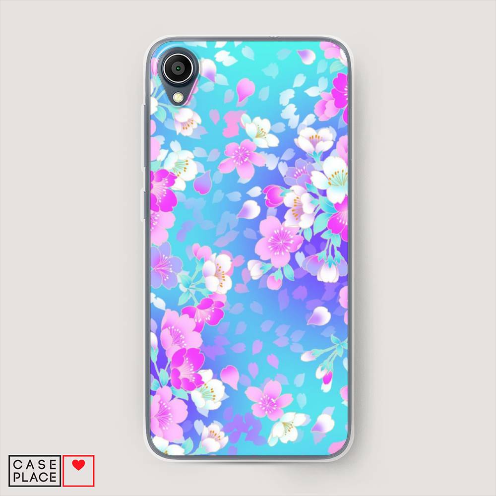 

Чехол Awog на Asus ZenFone Live L1 ZA550KL "Яблоневые цветы", Голубой;розовый;белый, 43650-8