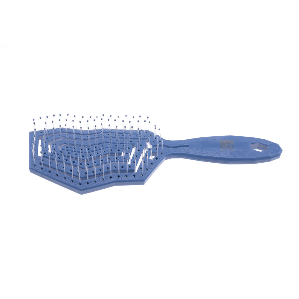 Щетка продувная Dewal Beauty Eco-Friendly DBEA5457-Blue, форма айсбег, 22х7.5 см, 8 рядов зубная щетка 2 в 1 push brush zenit blue паста щетка