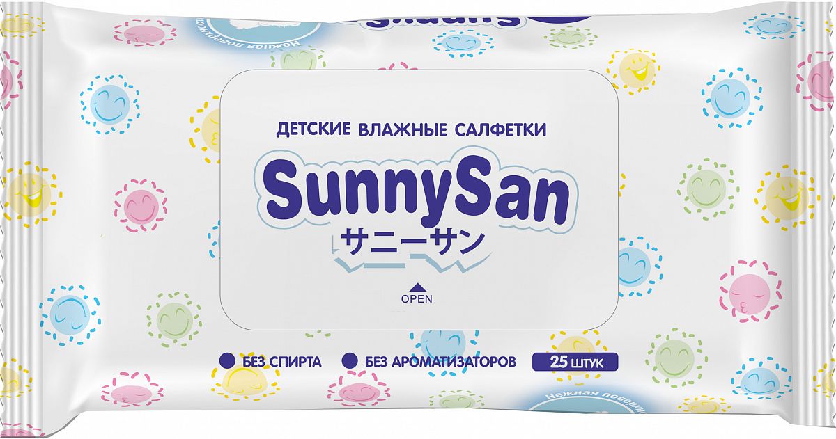 фото Влажные салфетки sunnysan 25шт 678250