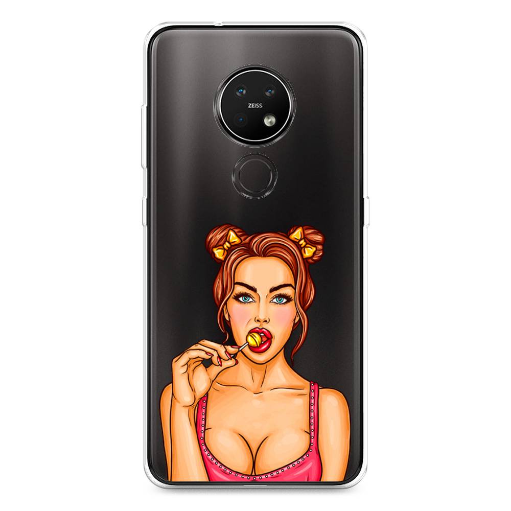 

Чехол Awog на Nokia 7.2 / Нокиа 7.2 "Вкусный леденец", Бежевый;коричневый;розовый, 123150-7