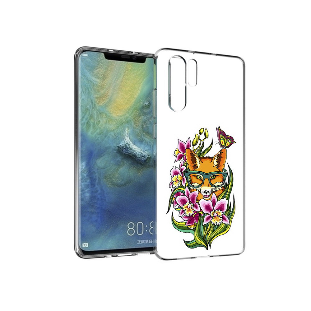 

Чехол MyPads Tocco для Huawei P30 Pro Лиса в цветах, Прозрачный, Tocco