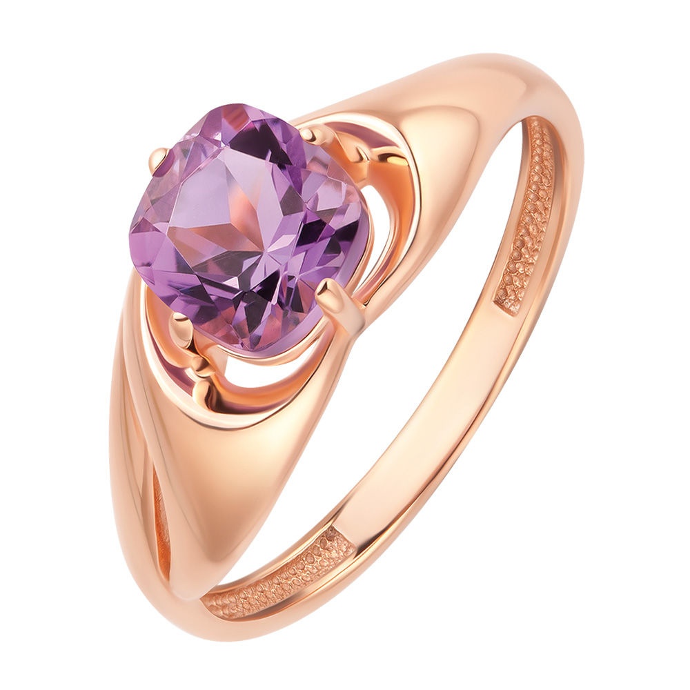 

Кольцо из золота р.  585Gold 201015036, аметист, 201015036