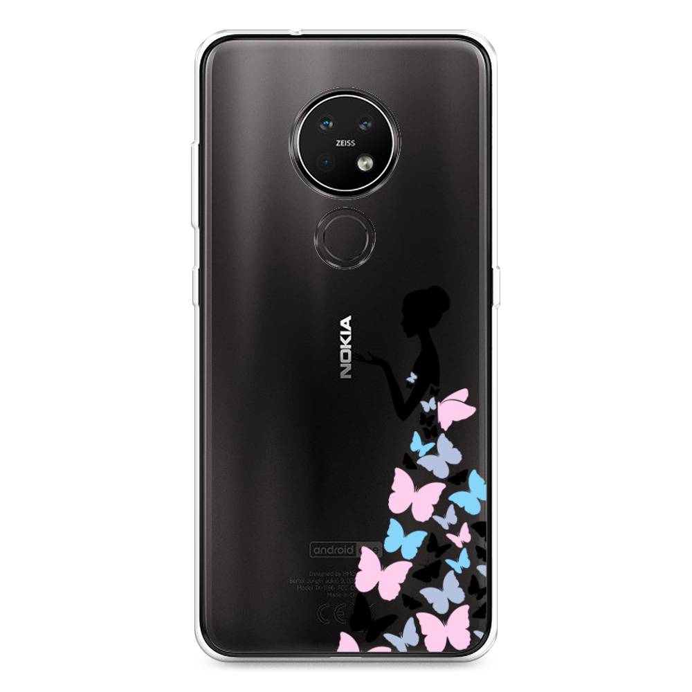 фото Чехол awog "платье из бабочек" для nokia 7.2