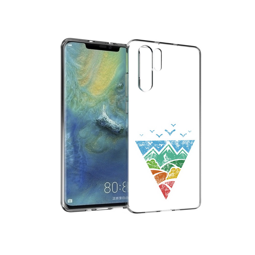 

Чехол MyPads Tocco для Huawei P30 Pro Лес земля море чайки, Прозрачный, Tocco