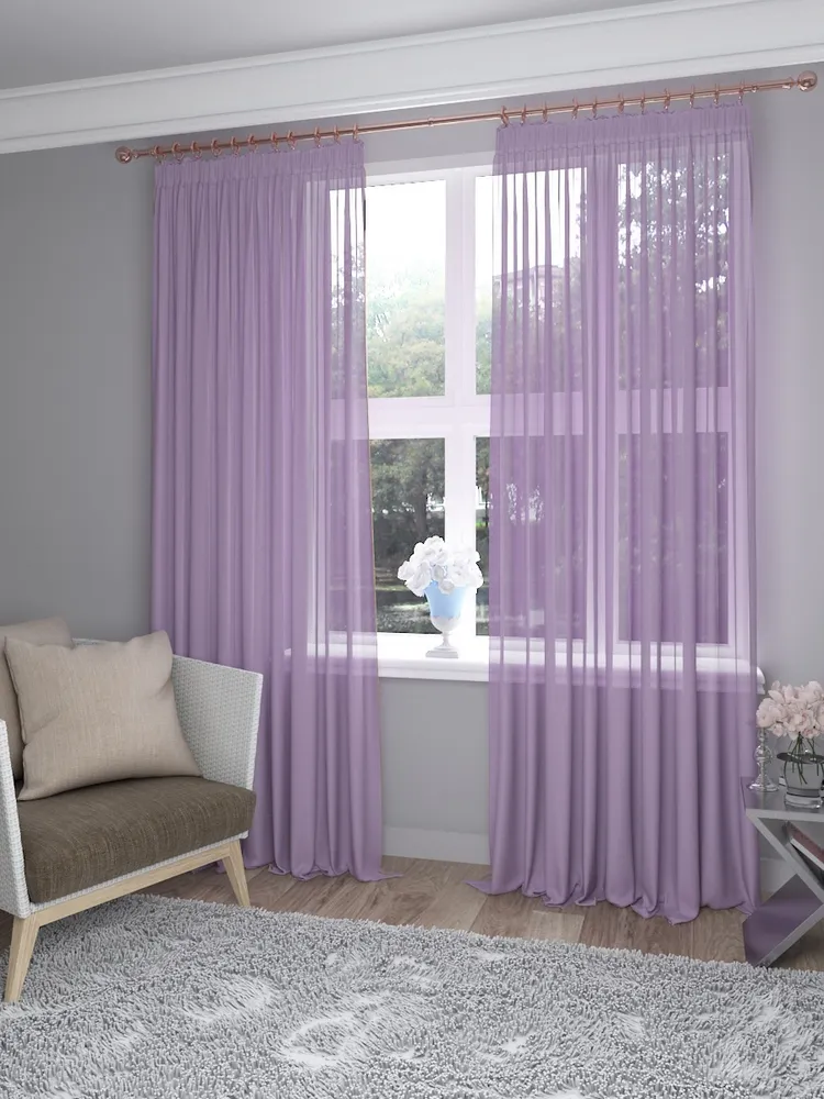 

Тюль Miazzo 300х270 см Фиолетовые, в гостиную, детскую, спальню Турция