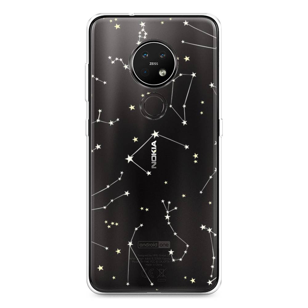 

Чехол Awog на Nokia 7.2 / Нокиа 7.2 "Созвездия", Прозрачный;серый;бежевый, 123150-7