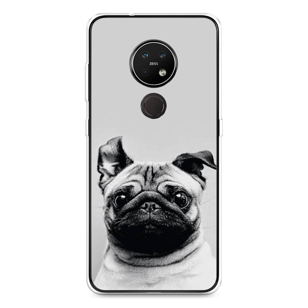 

Чехол Awog на Nokia 7.2 / Нокиа 7.2 "Ушастый мопс", Серый, 123150-1