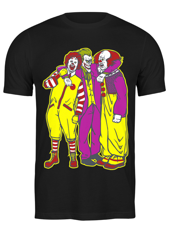 

Футболка мужская Printio Джокер и клоуны черная 3XL, Джокер и клоуны