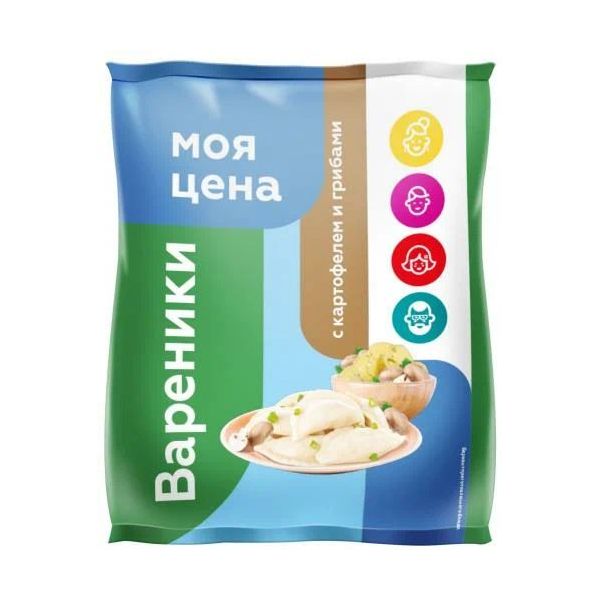 

Вареники Моя цена с картофелем и грибами 450 г