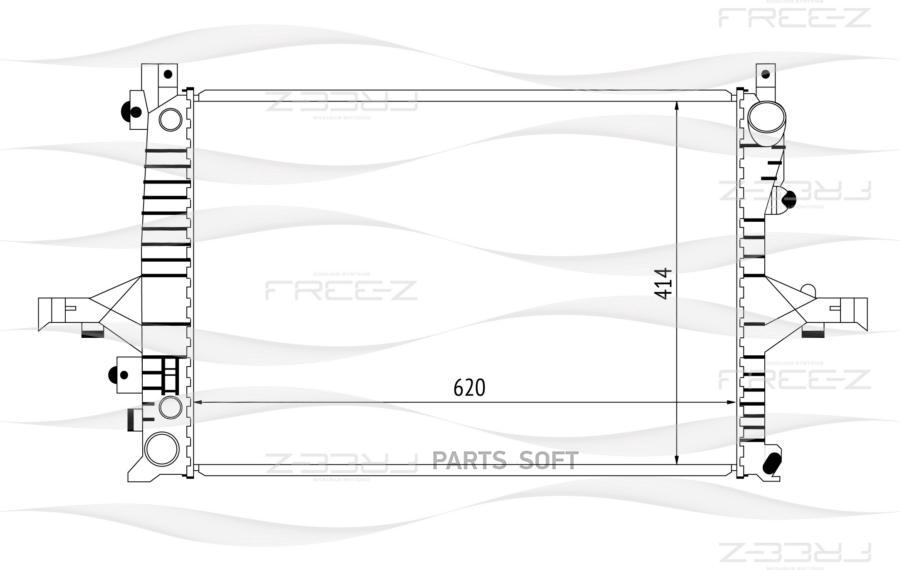 Радиатор Volvo S60, S80, Xc70 98=> FREE-Z  KK0213