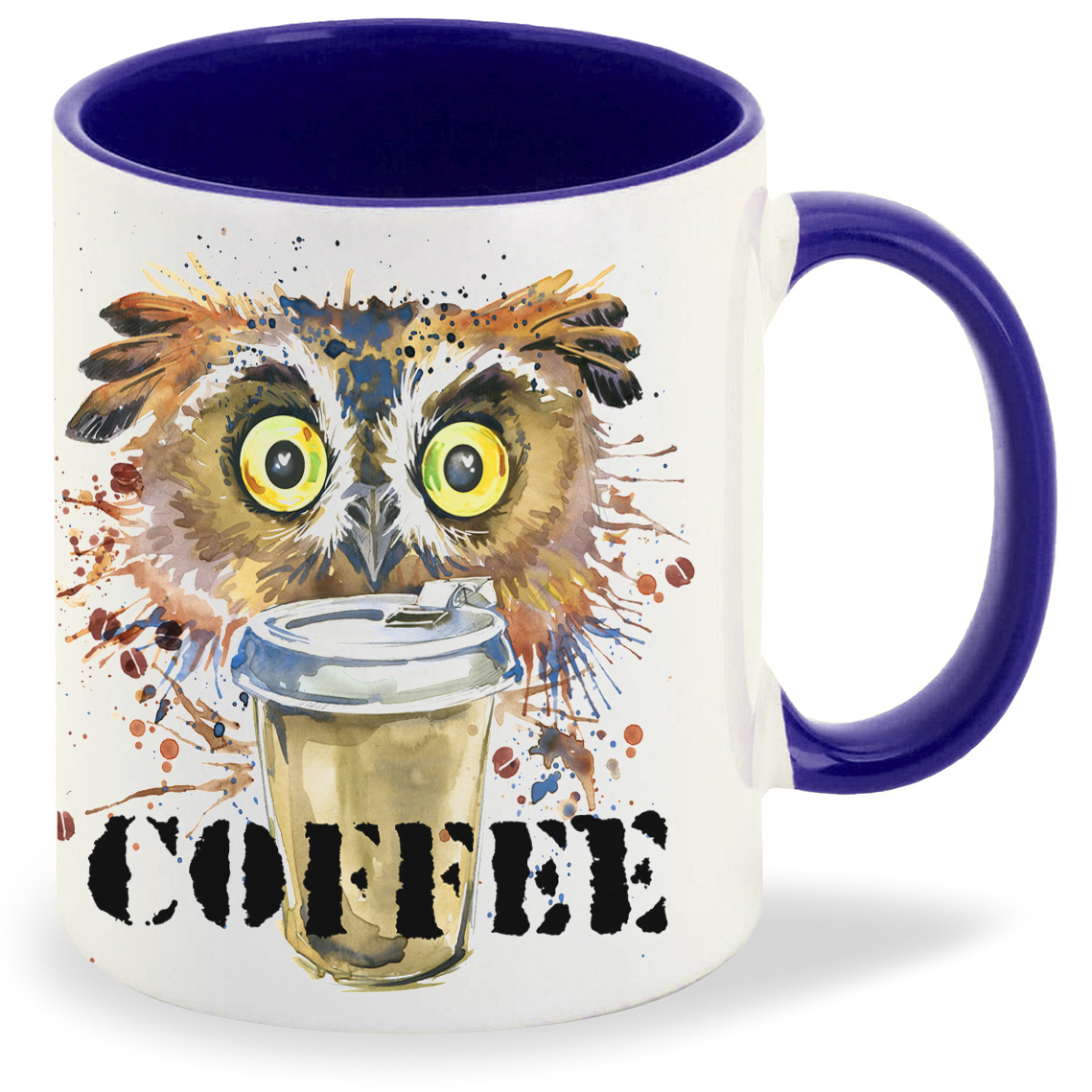 

Кружка CoolPodarok Краски Сова с кофе Cofee, Краски Сова с кофе Cofee