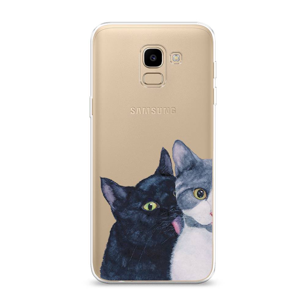 

Чехол Awog на Samsung Galaxy J6 2018 "Кошачья любовь", Синий, 26150-1