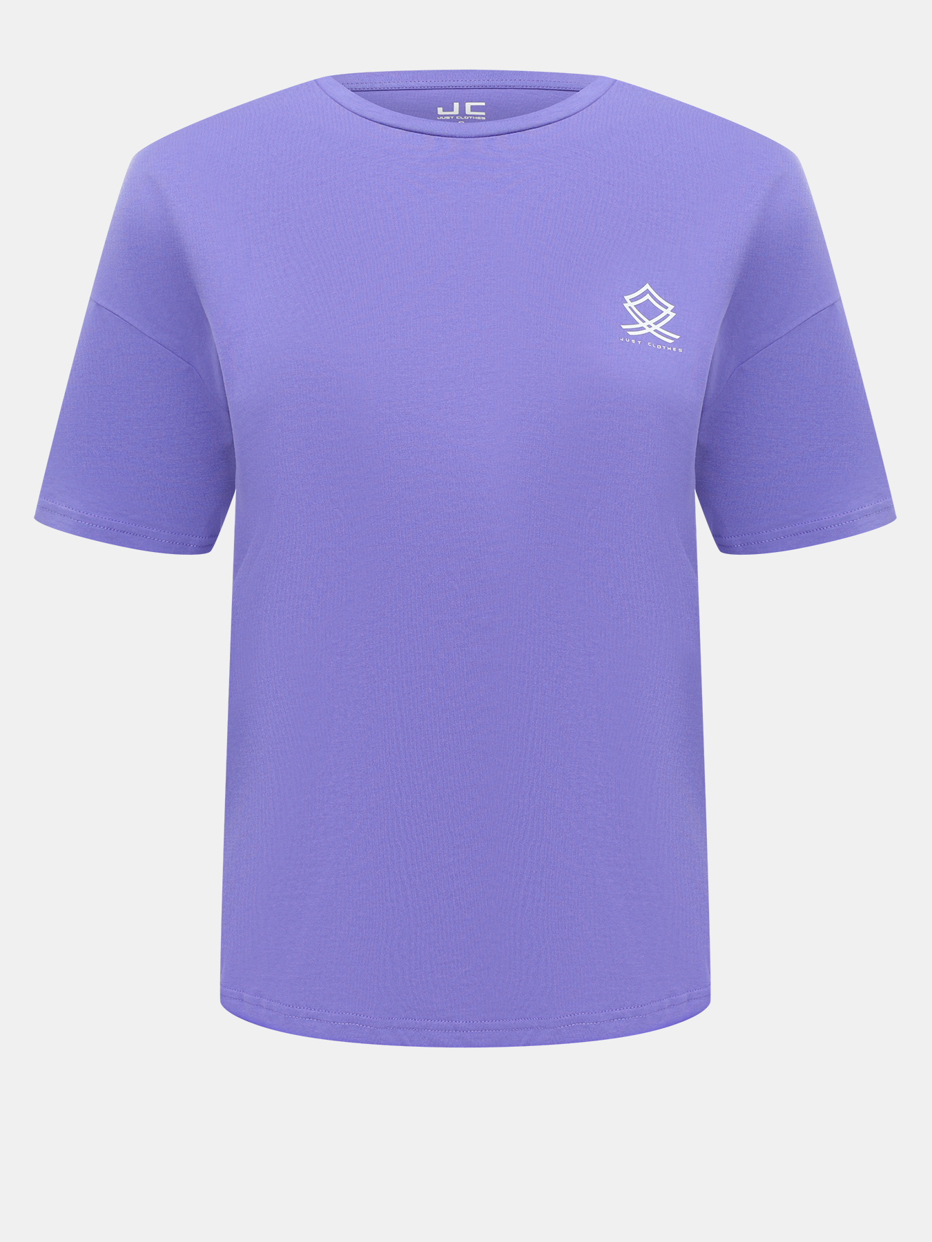 

Футболка женская Just Clothes 000000588 фиолетовая 48 RU, Фиолетовый, 000000588