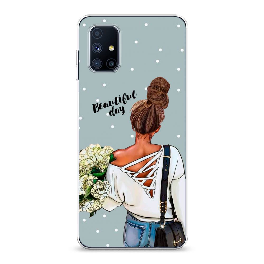 

Чехол Awog на Samsung Galaxy M51 / Самсунг M51 "Beautiful day", Голубой;коричневый;бежевый, 2101550-6