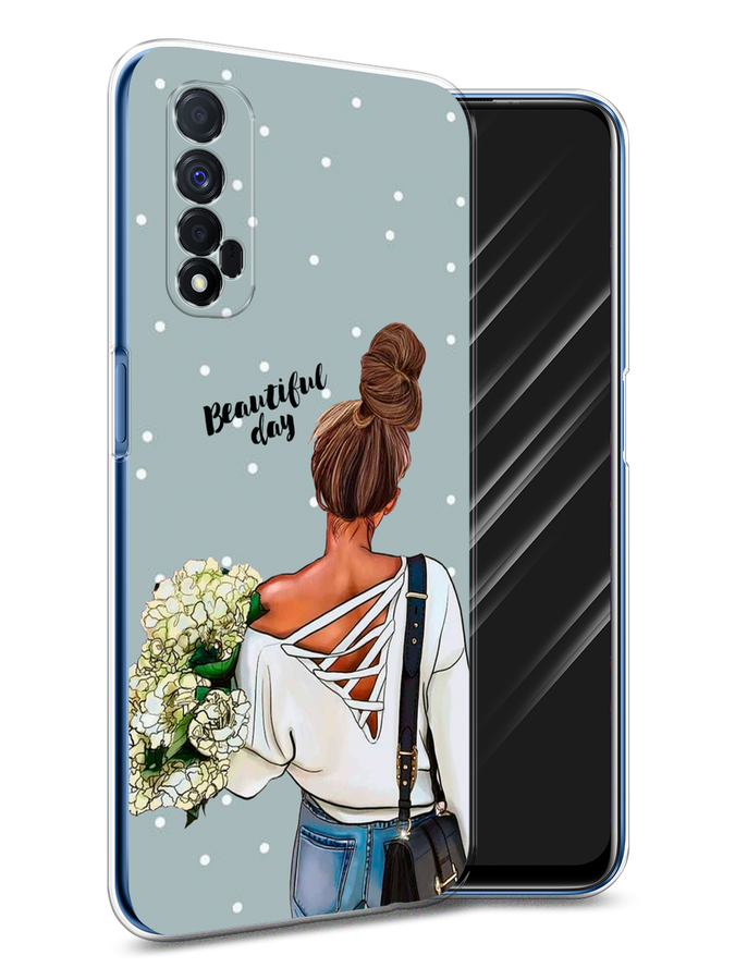 

Чехол Awog на Realme 7 "Beautiful day", Голубой;коричневый;бежевый, 254150-6