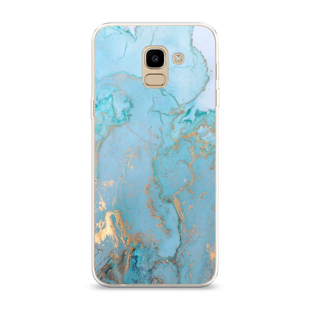 

Чехол Awog на Samsung Galaxy J6 2018 "Голубой мрамор рисунок", 26150-3