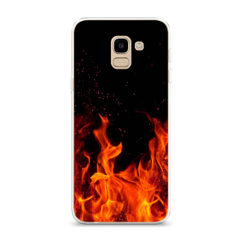 

Чехол Awog на Samsung Galaxy J6 2018 "Все в огне", Оранжевый;черный, 26150-4