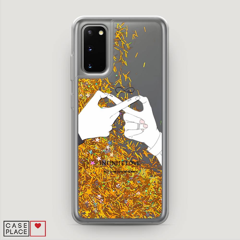 

Жидкий чехол с блестками "Любовь навсегда" на Samsung Galaxy S20, 29290-1