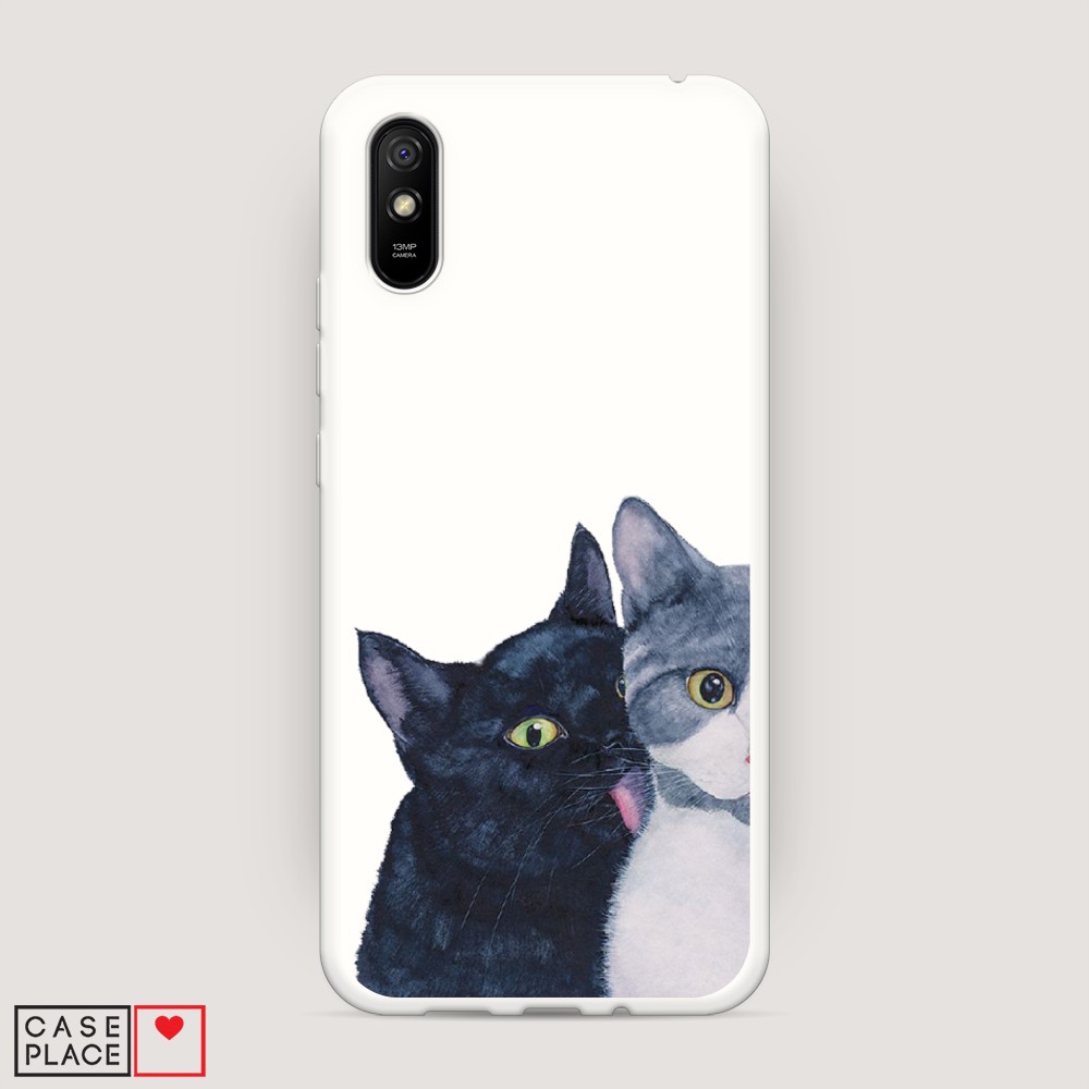

Матовый силиконовый чехол "Кошачья любовь" на Xiaomi Redmi 9A, 38957-1