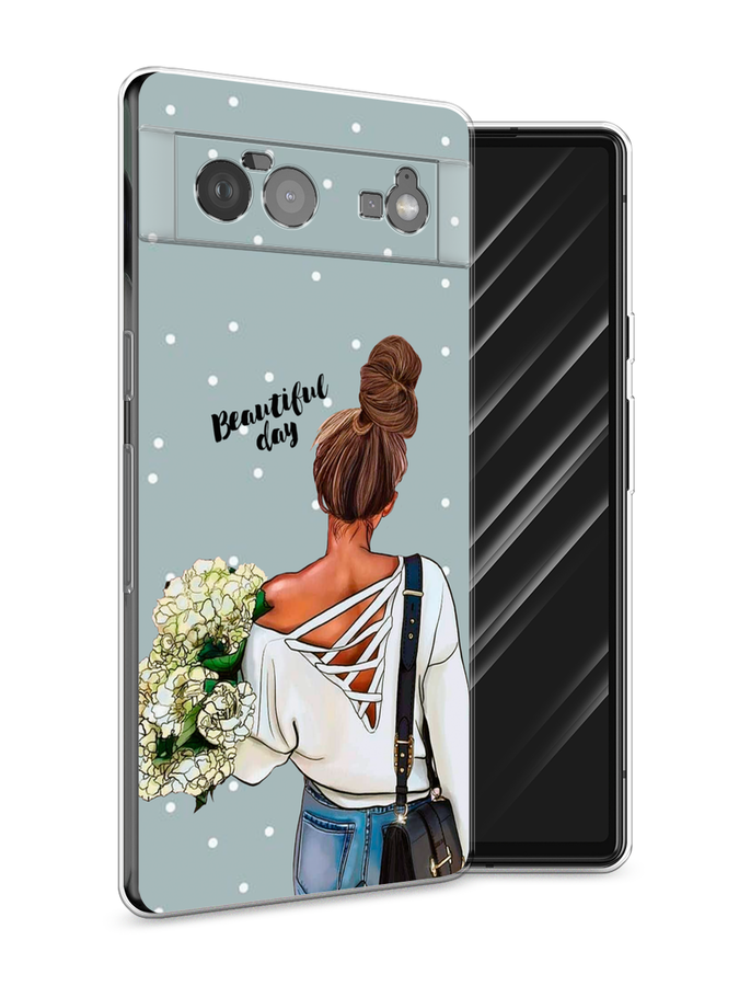 

Чехол Awog на Google Pixel 6 "Beautiful day", Голубой;коричневый;бежевый, 270850-6