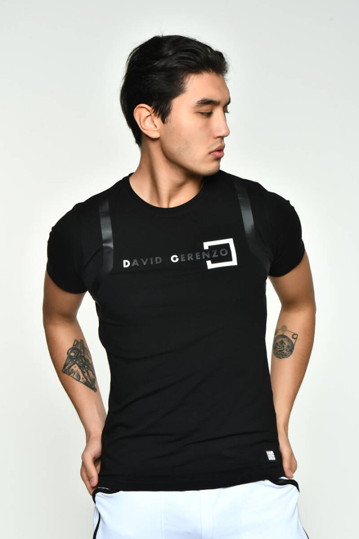 

Футболка мужская David Gerenzo 900000050029 черная 2XL (товары доставляются из-за рубежа), 900000050029