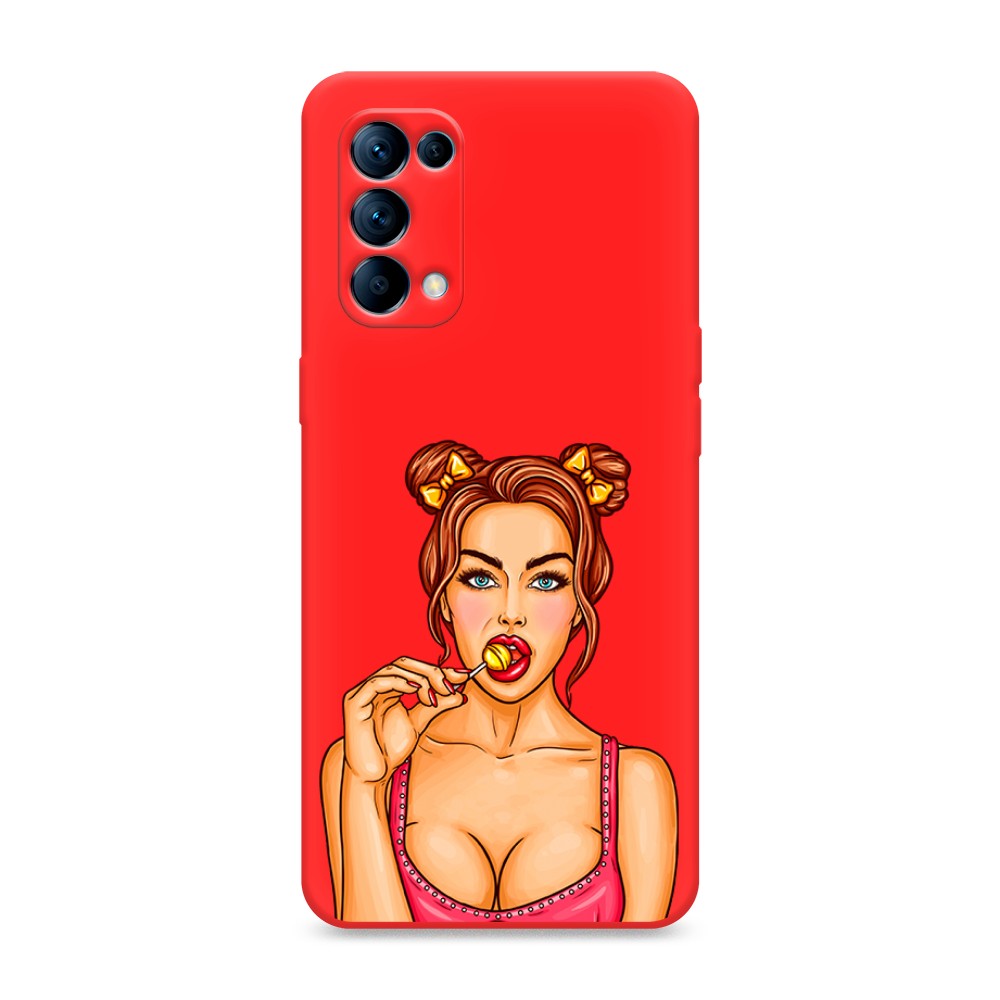

Чехол Awog на Oppo Reno 5 "Вкусный леденец", Разноцветный