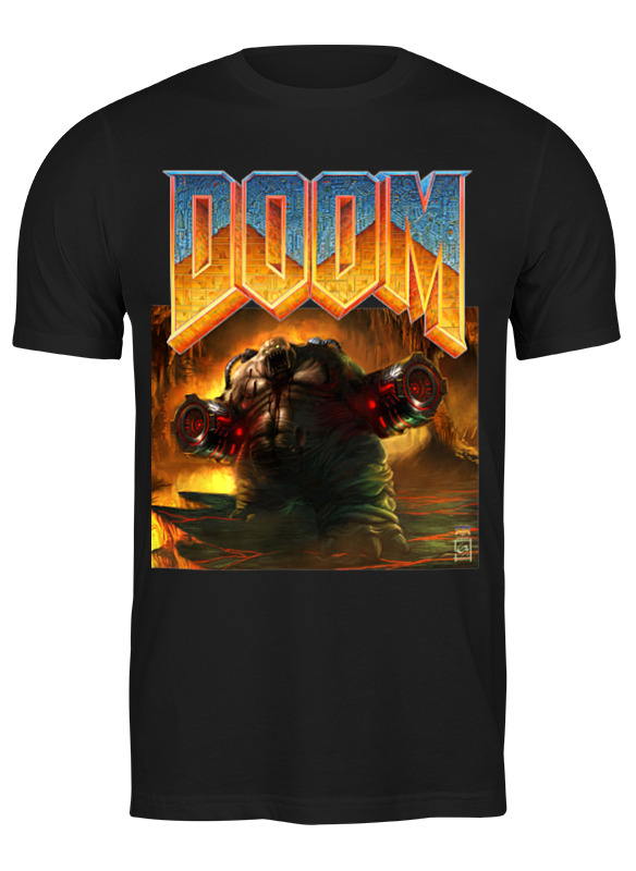 

Футболка женская Printio Doom game черная M, Черный, Doom game