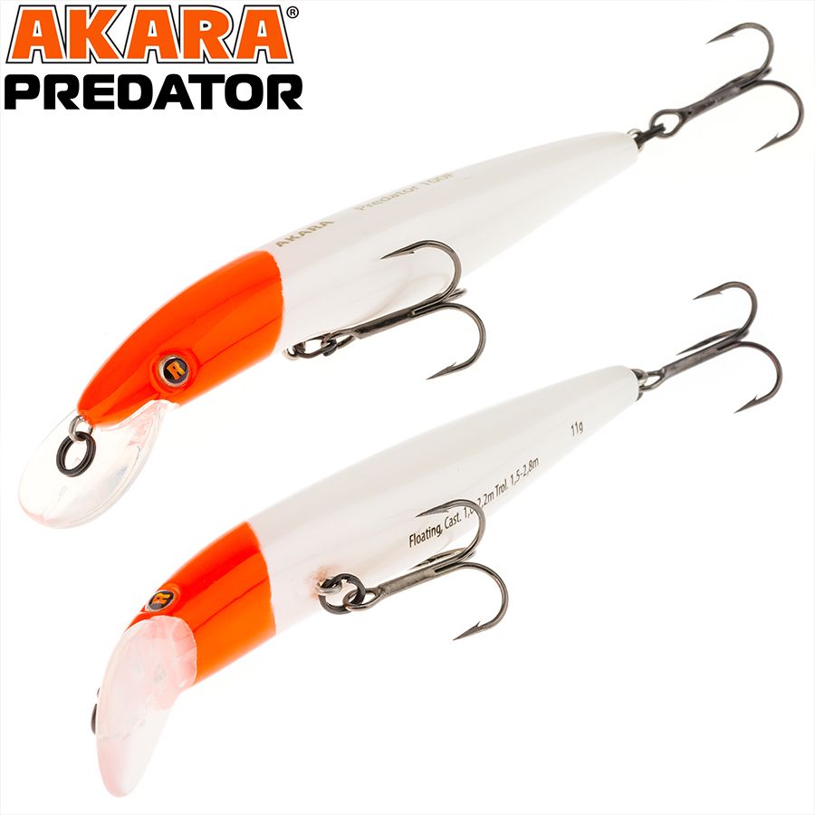 

Воблер Akara Predator 100F 11гр 2/5 oz 3,9 in A1, Разноцветный, Predator