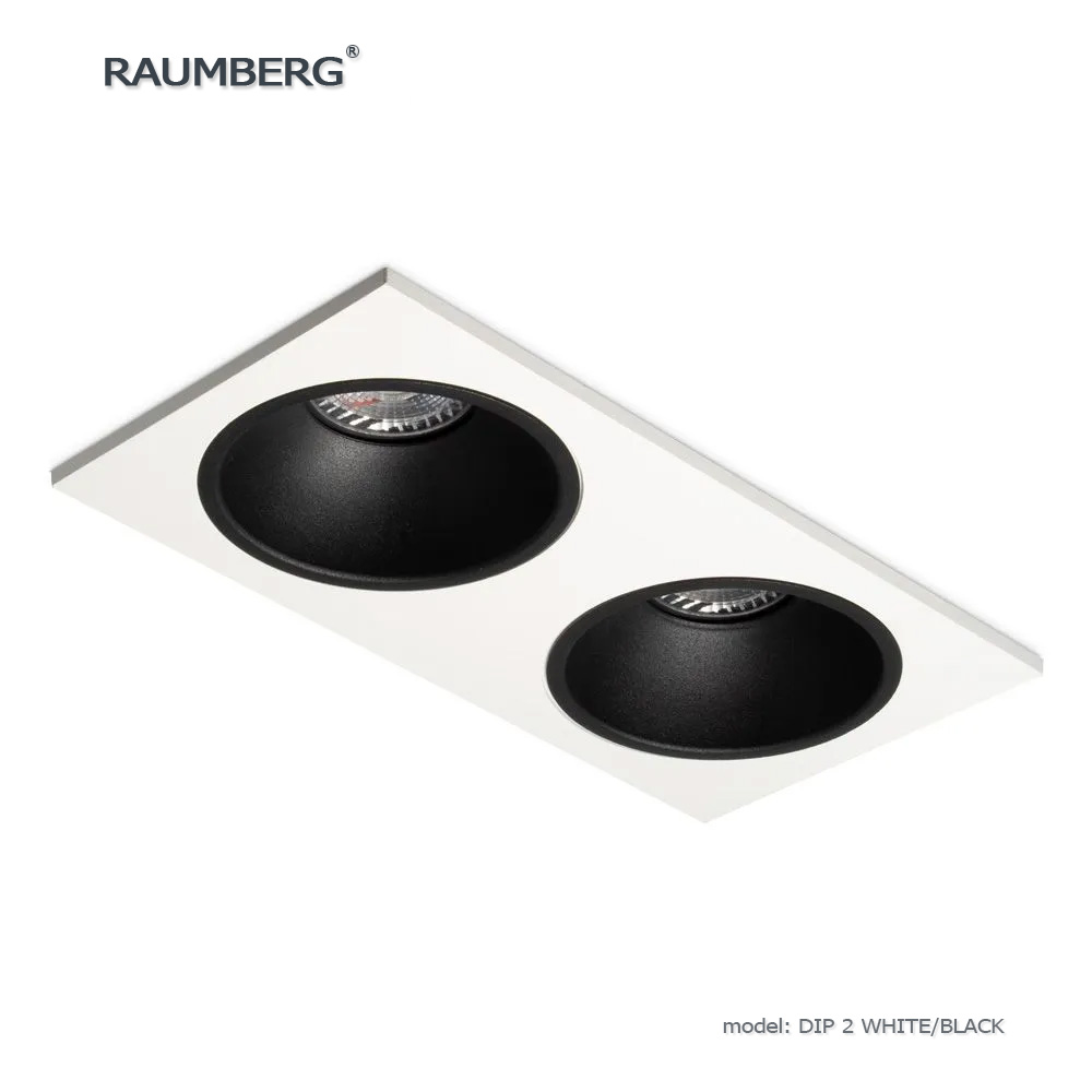 

Встраиваемый неповоротный светильник RAUMBERG DIP 2 whbk, DIP2Wh/Bk