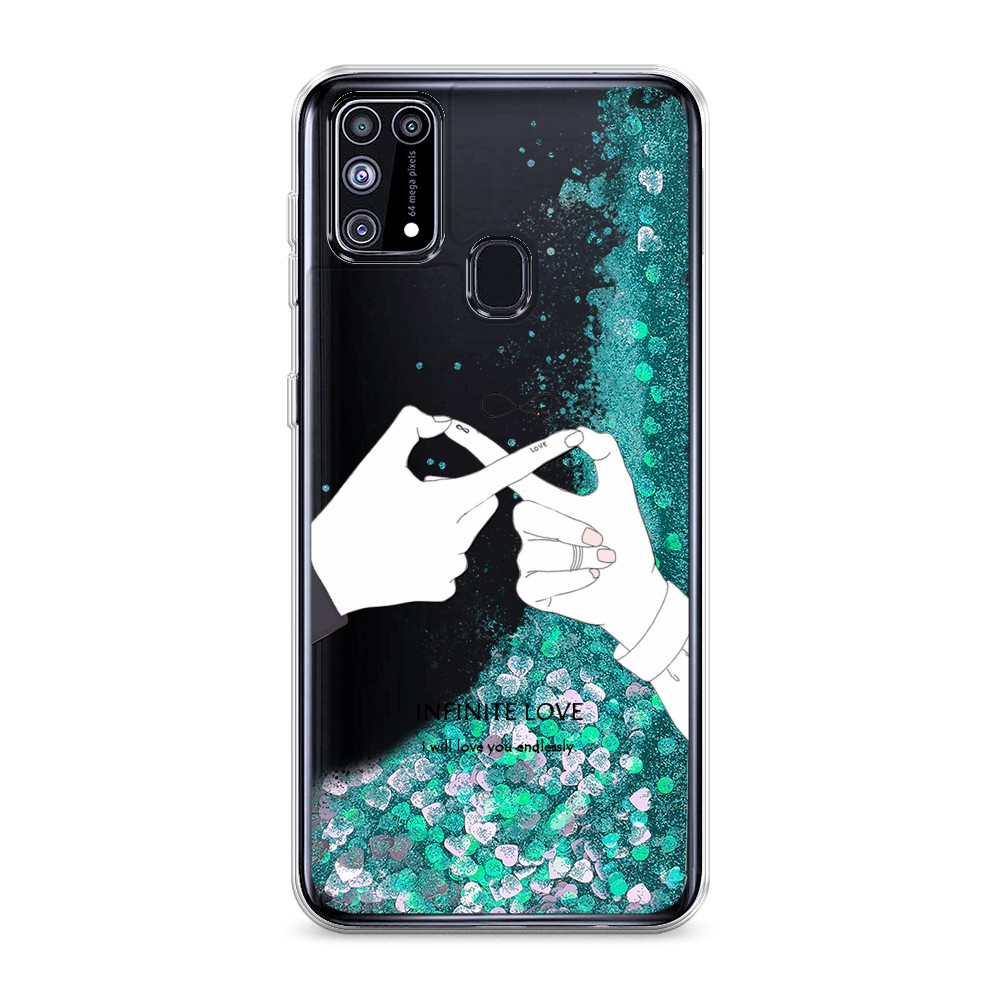 

Жидкий чехол с блестками "Любовь навсегда" на Samsung Galaxy M31, 2100795-1
