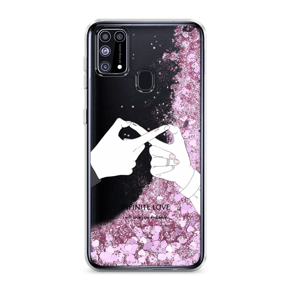 

Жидкий чехол с блестками "Любовь навсегда" на Samsung Galaxy M31, 2100794-1