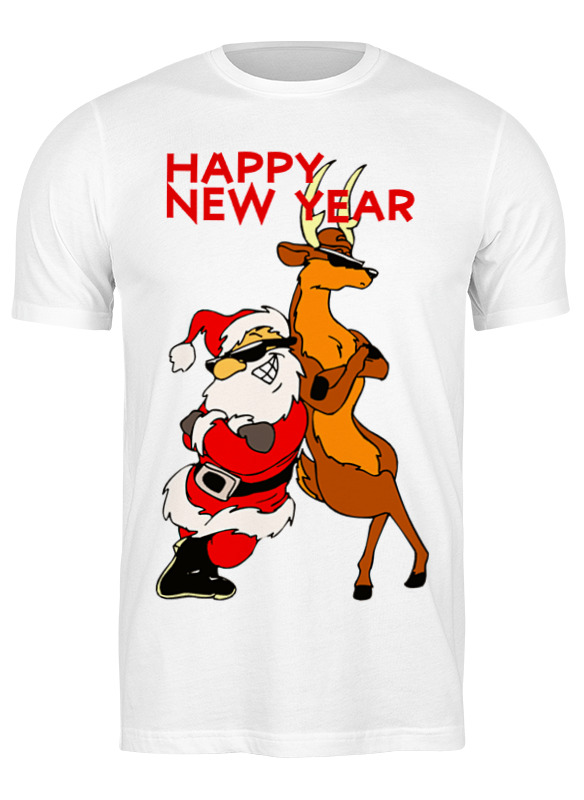 

Футболка мужская Printio Happy new year белая M, Белый, Happy new year