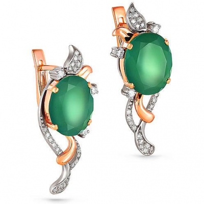 

Серьги из красного золота с бриллиантом/ониксом Kabarovsky 12-0441-1900, 12-0441-1900