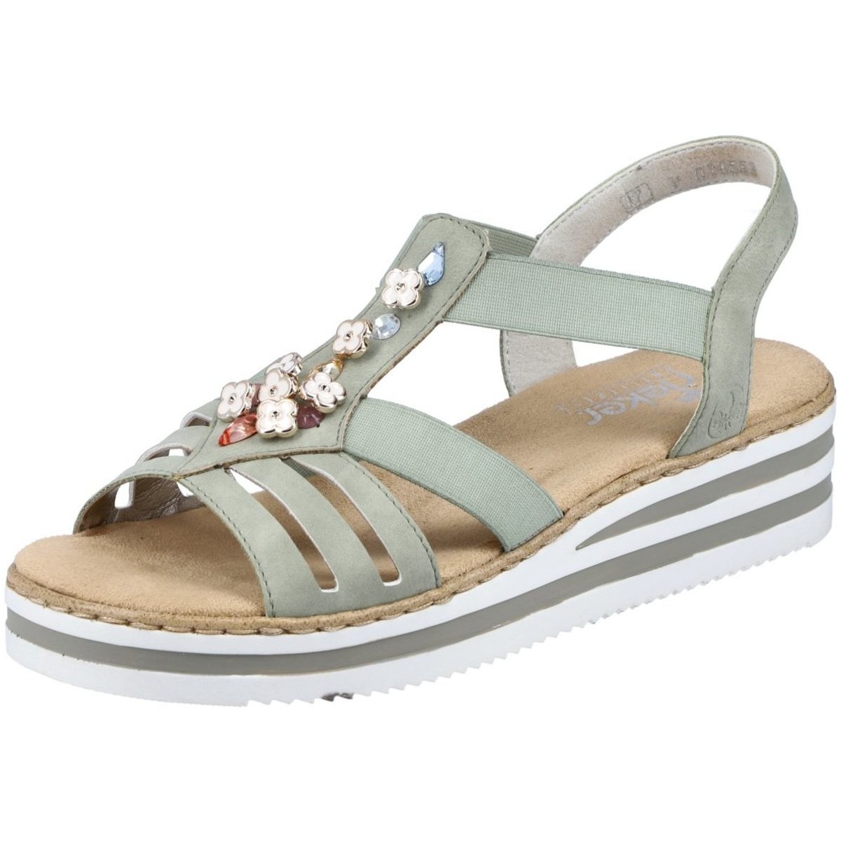 

Сандалии женские Rieker 22074990 зеленые 39 EU, Зеленый, 22074990