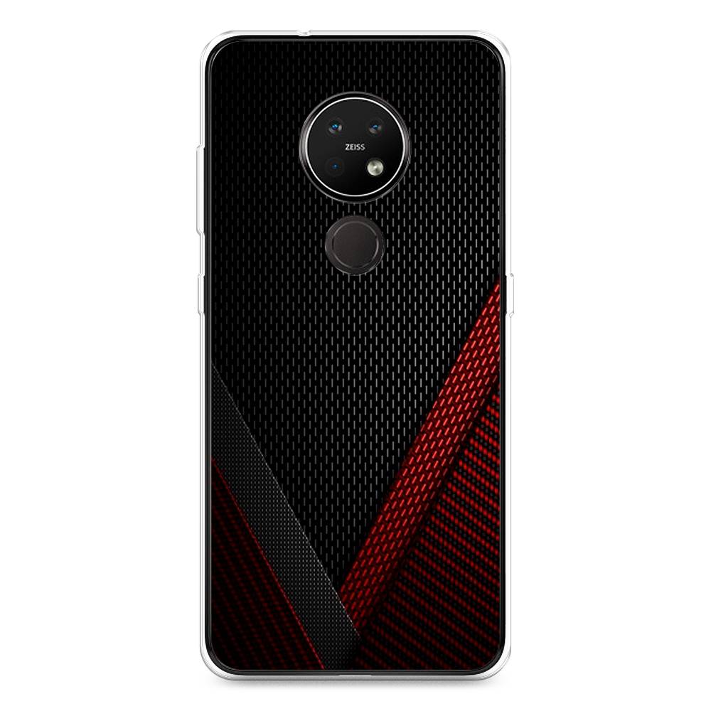 

Чехол Awog на Nokia 7.2 / Нокиа 7.2 "Красный карбон", Черный;красный, 123150-3