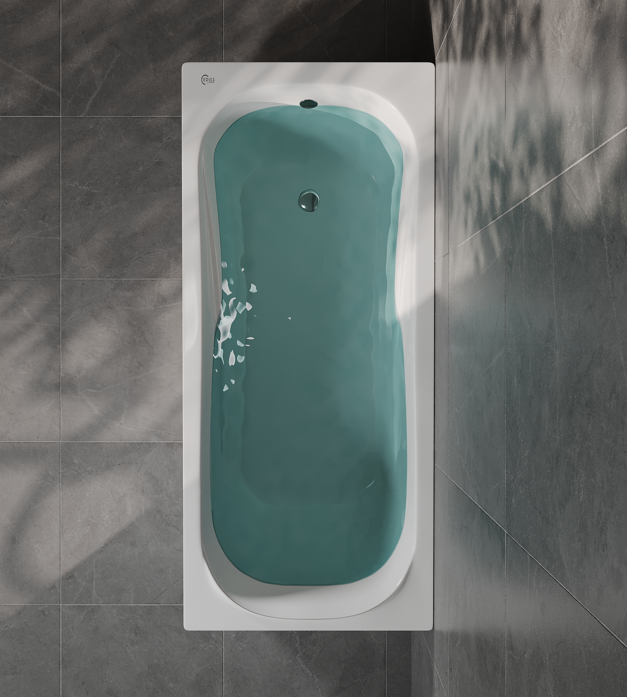 Ванна из литьевого мрамора Ediss Элиза 1700х750 в комплекте ножки