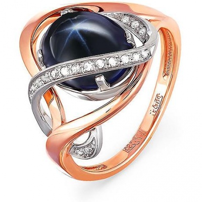 

Кольцо из красного золота с бриллиантом/сапфиром р. 18,5 Kabarovsky 11-0367-1400, 11-0367-1400