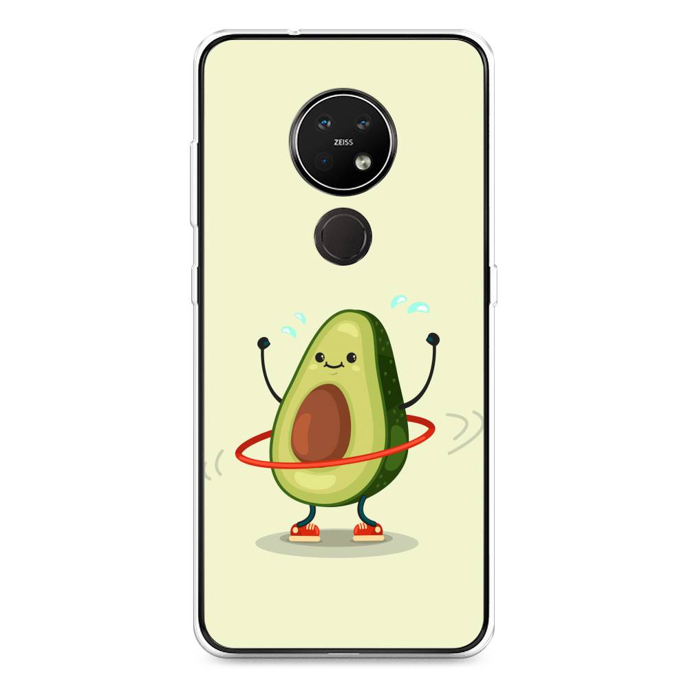 

Чехол Awog на Nokia 7.2 / Нокиа 7.2 "Авокадо с обручем", Бежевый, 123150-10