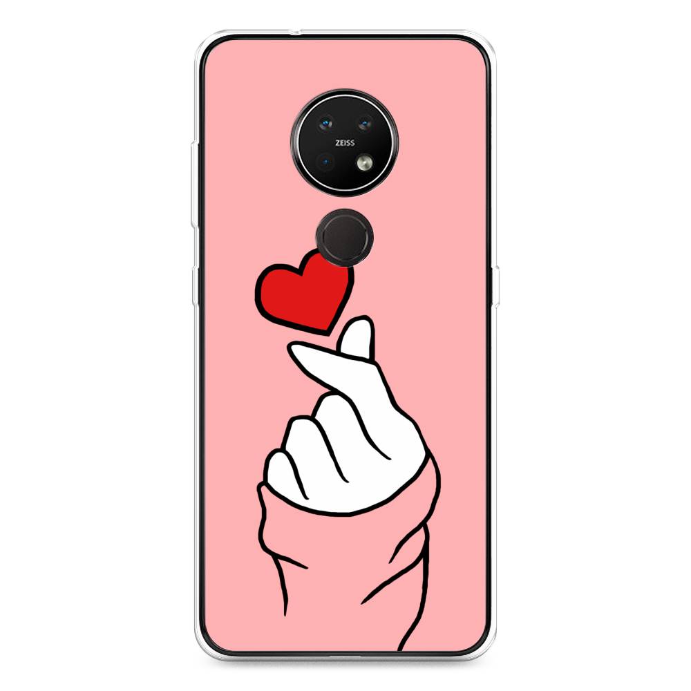 

Чехол Awog на Nokia 7.2 / Нокиа 7.2 "Милое сердечко", Белый;красный;черный, 123150-7