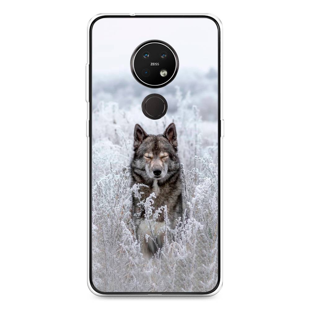 

Чехол Awog на Nokia 7.2 / Нокиа 7.2 "Волк в поле", Белый;черный, 123150-1