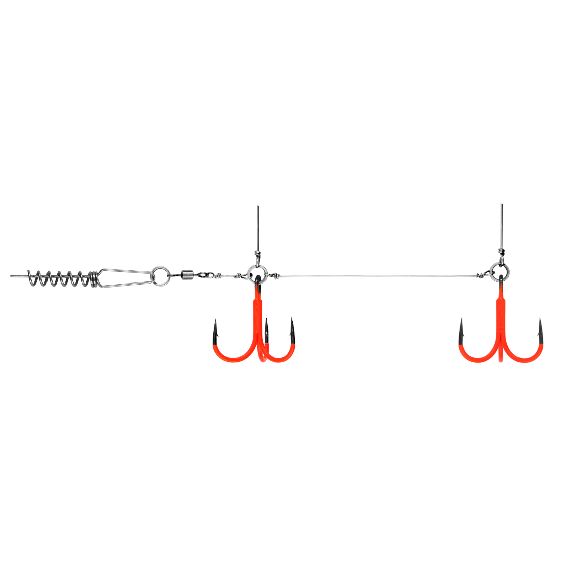 Оснастка стингер цветной со спиралью Vido-Craft JIG Spring Soft Baits #XXL