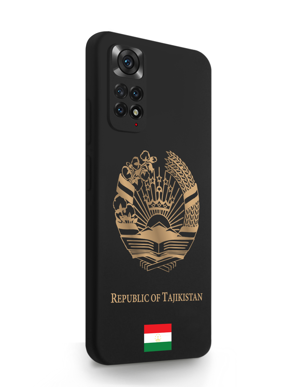 

Чехол SignumCase Xiaomi Redmi Note 11 Pro 4G Золотой Герб Таджикистана черный, Золотистый;черный, Xiaomi Redmi Note 11 Pro 4G Золотой Герб Таджикистана