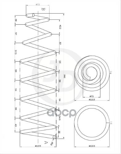 

Пружина Задняя Mitsubishi Just Drive арт. JJS2176