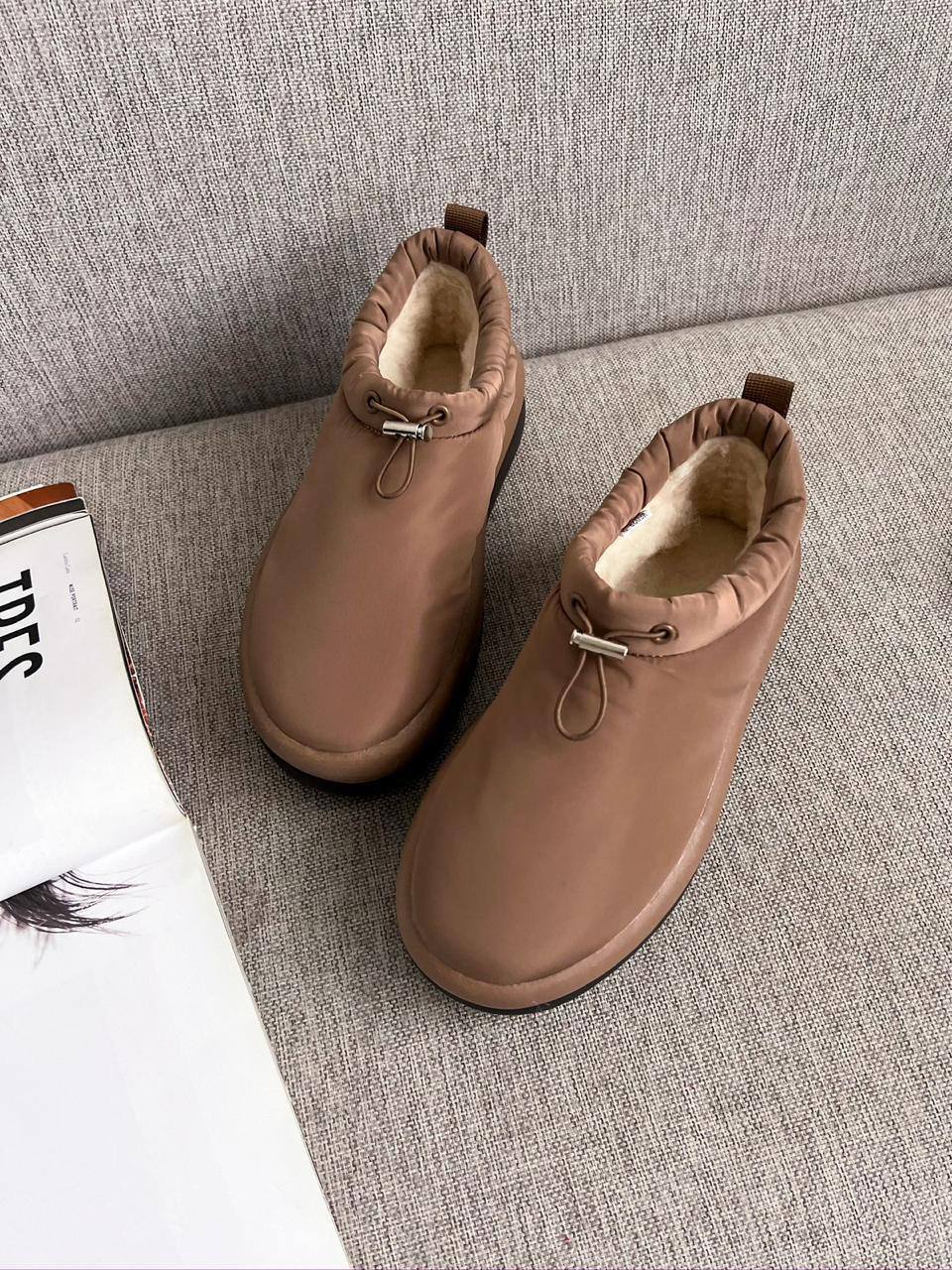 

Дутики женские NoBrand JUB-1 коричневые 39 RU, Коричневый, JUB-1