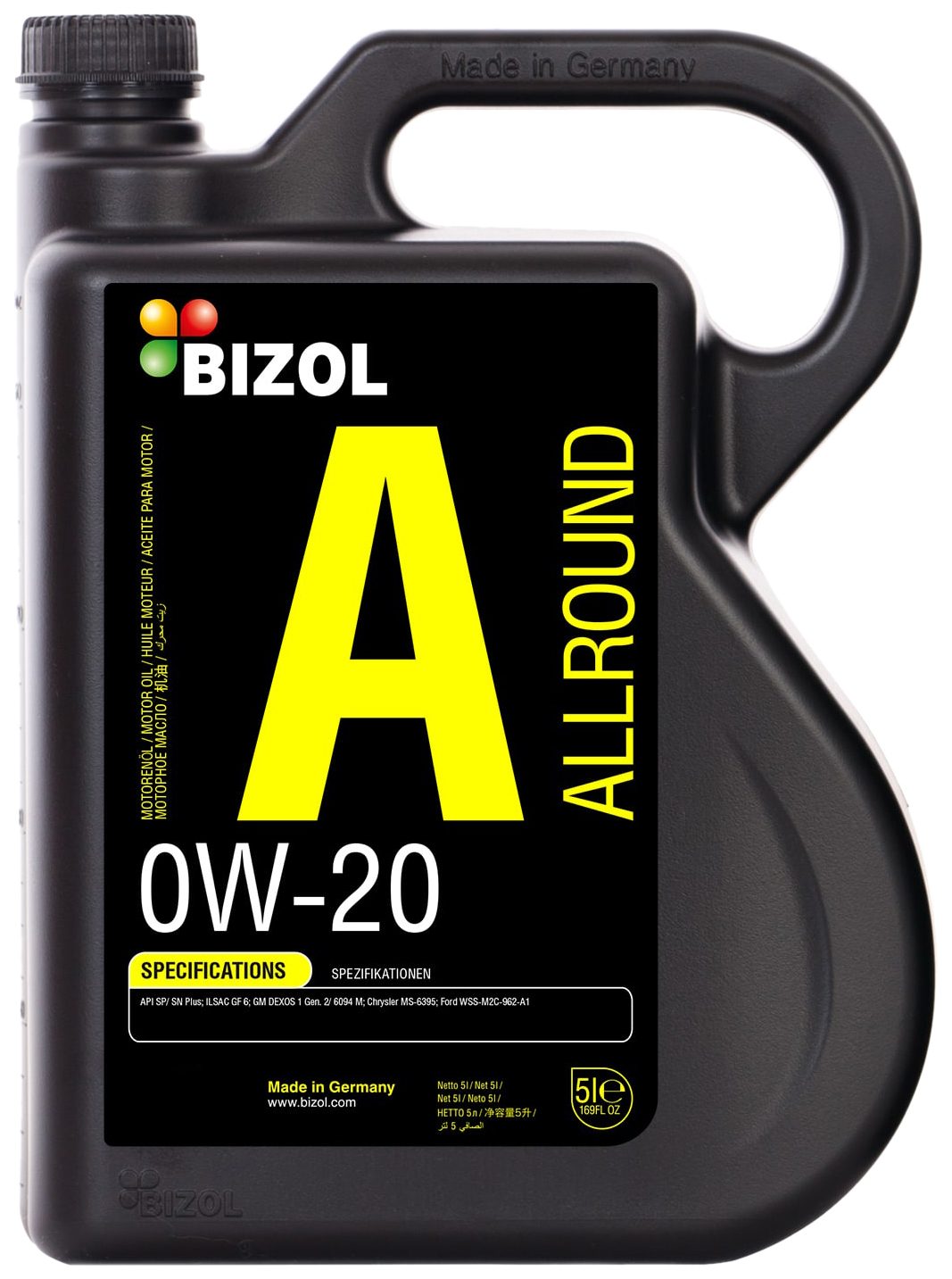 Моторное масло BIZOL Allround 0W20 5л