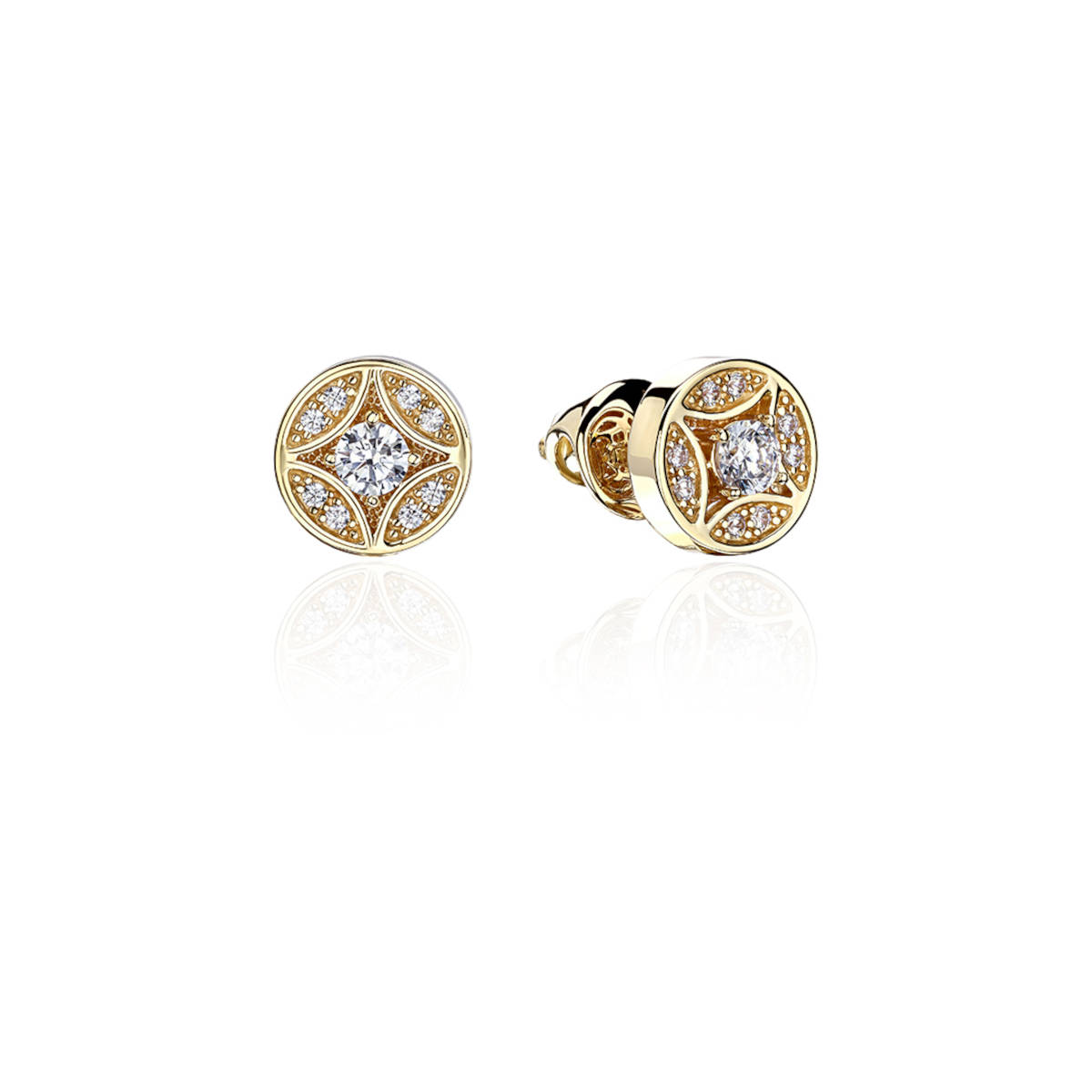 

Серьги из золота с фианитом Эстет 01С1313724, 01С1313724